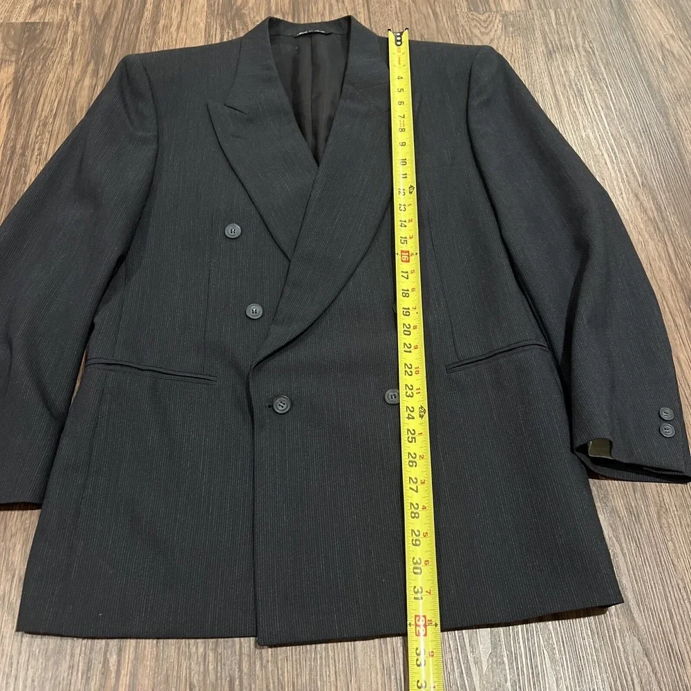 Canali Proposta Blazer Coat Mens  EU 52R Houndstooth Navy Wool